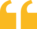 Yellow quotation marks on black background.